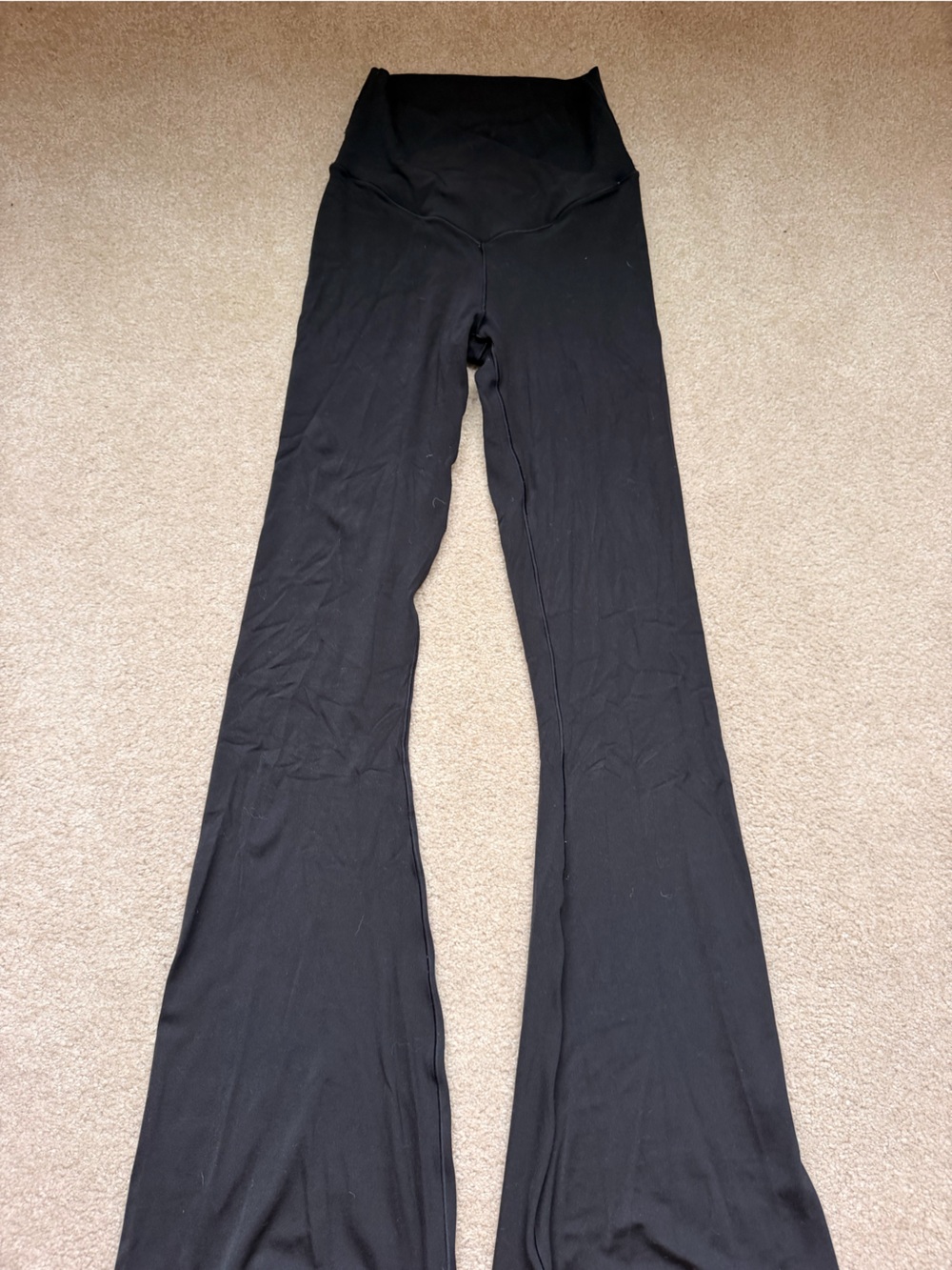 aerie Black High-Rise Flared Leggings